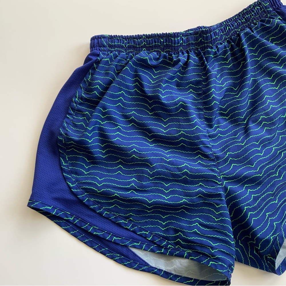 Nike Womens Dri-fit Activewear Running Shorts Sz XS Lined, Key Pocket Blue Green - Picture 6 of 13